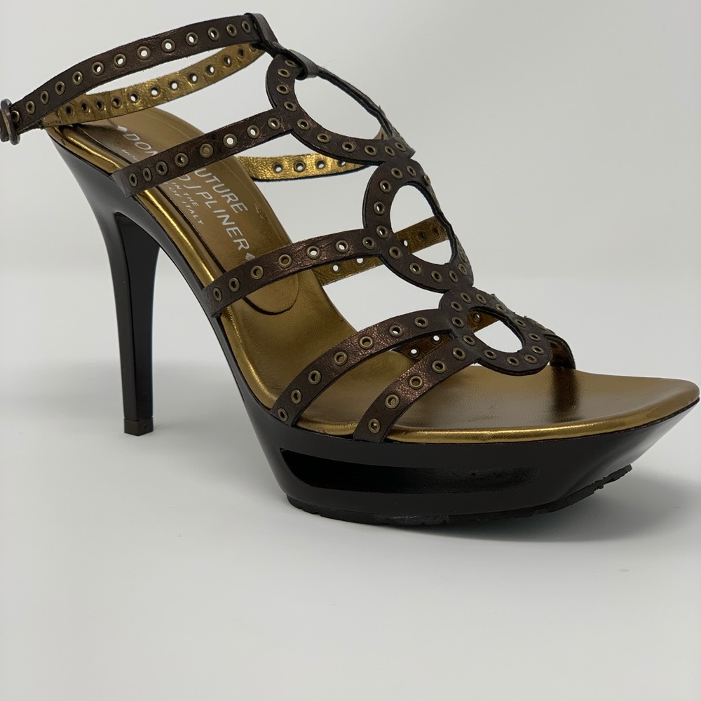 DONALD/PLINER Metallic Brown leather Sandal Size 7